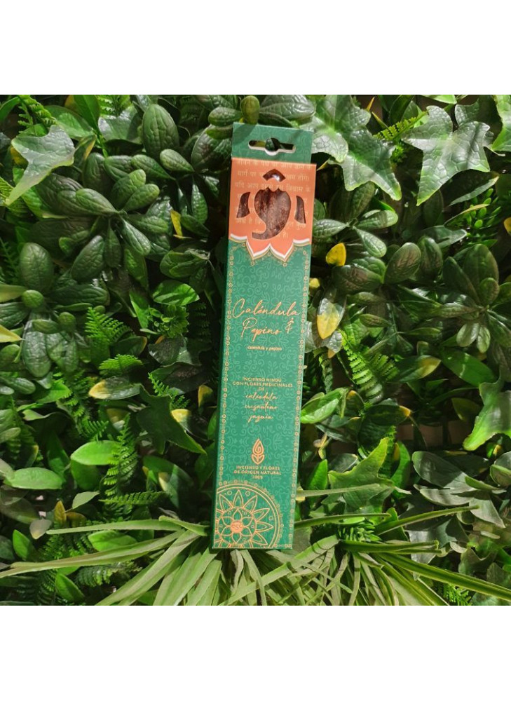 Caléndula y Pepino: Incienso estuchado Hindú