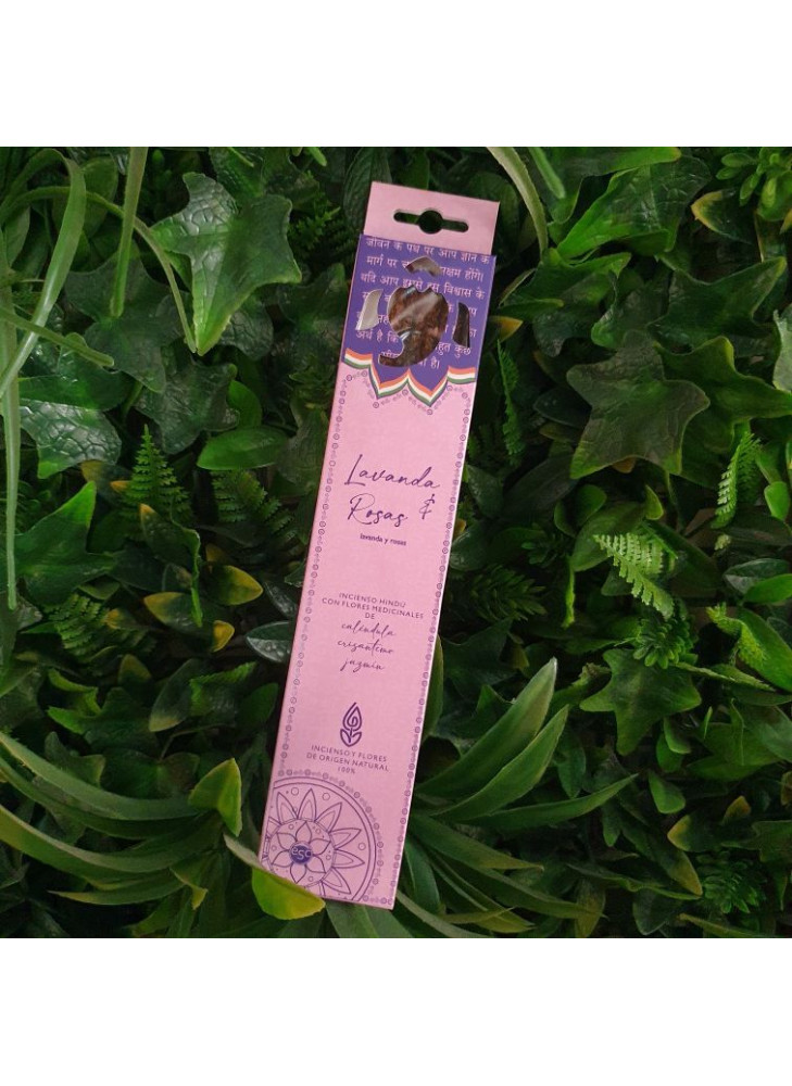Lavanda y Rosas: Incienso estuchado Hindú