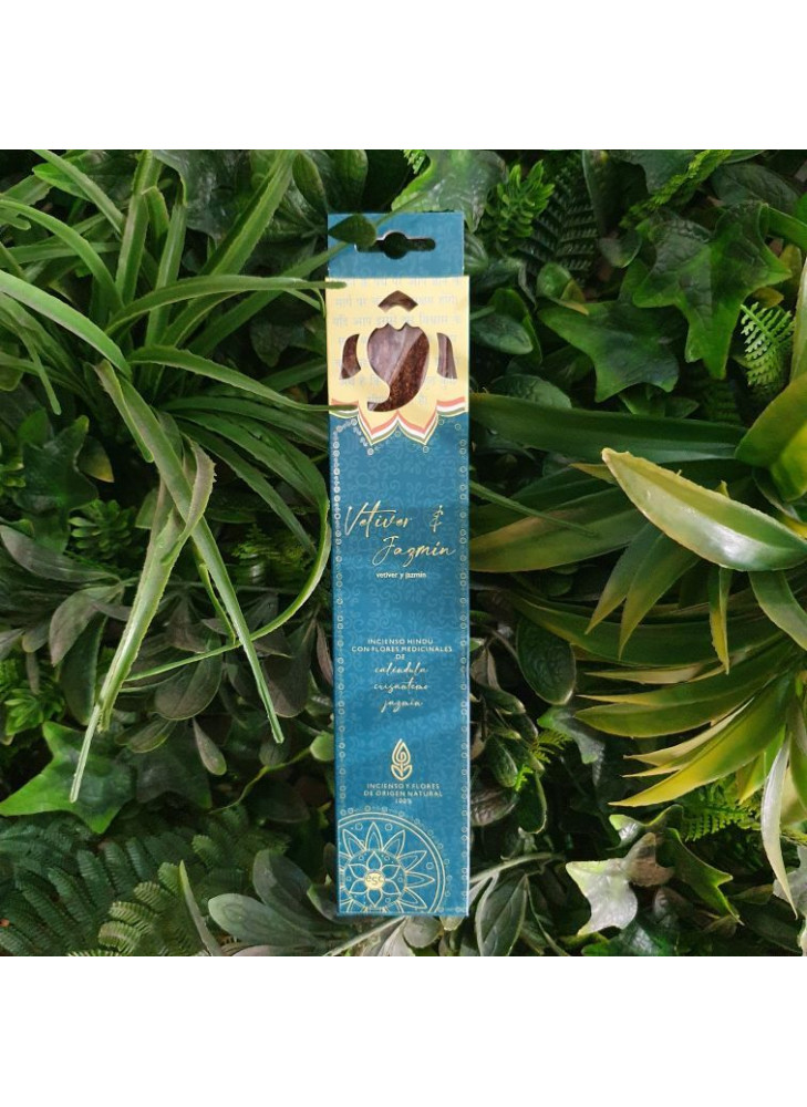 Vetiver y Jazmín: Incienso estuchado Hindú