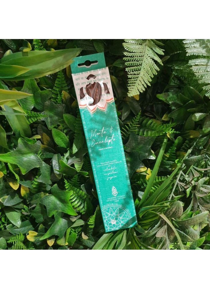 Menta y Eucalipto: Incienso estuchado Hindú