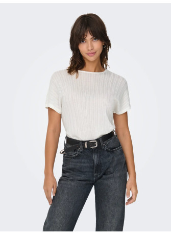 Onlirina top de cuello crudo de m/c jrs noos