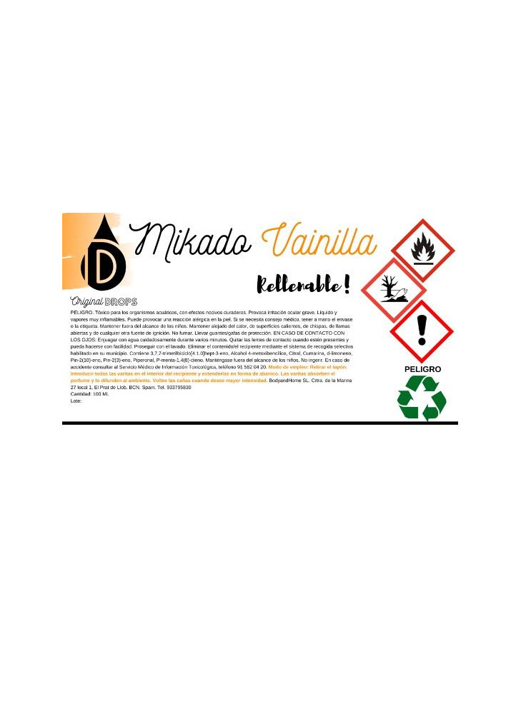 Mikado Vainilla 100ml Completo