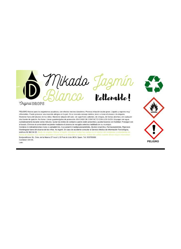 Mikado Jazmin Blanco 100ml Completo