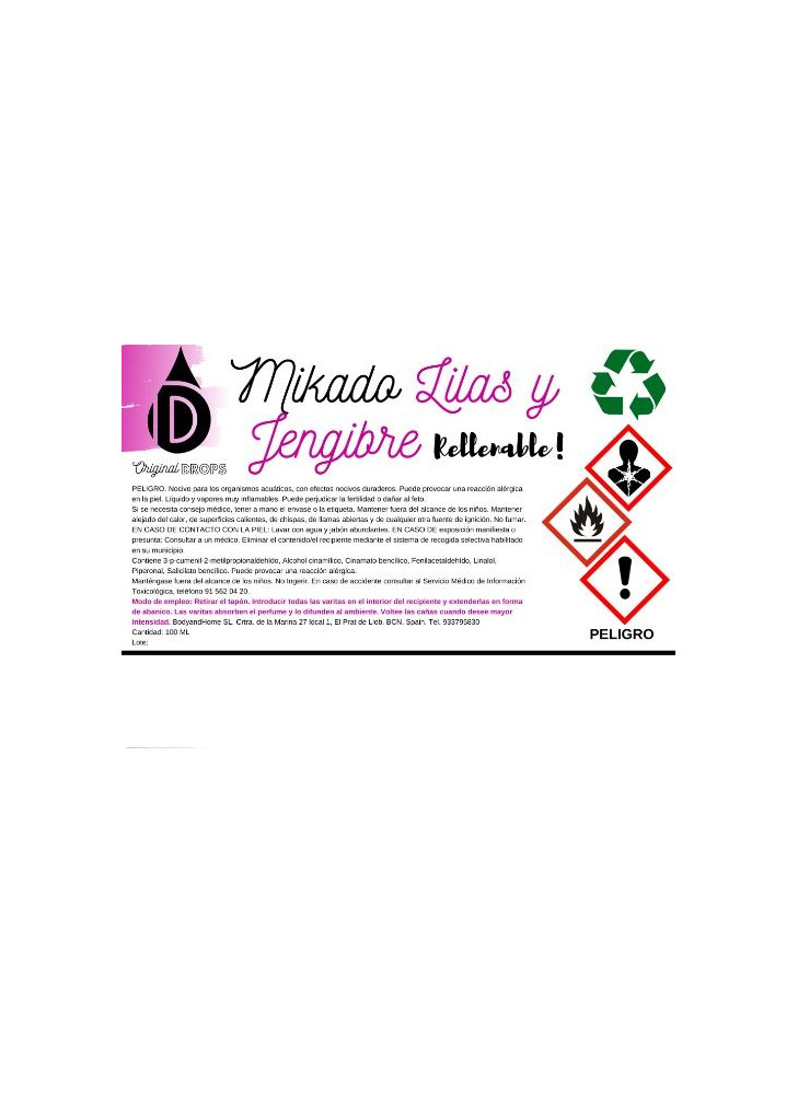 Mikado Lilas y Jengibre 200ml Completo