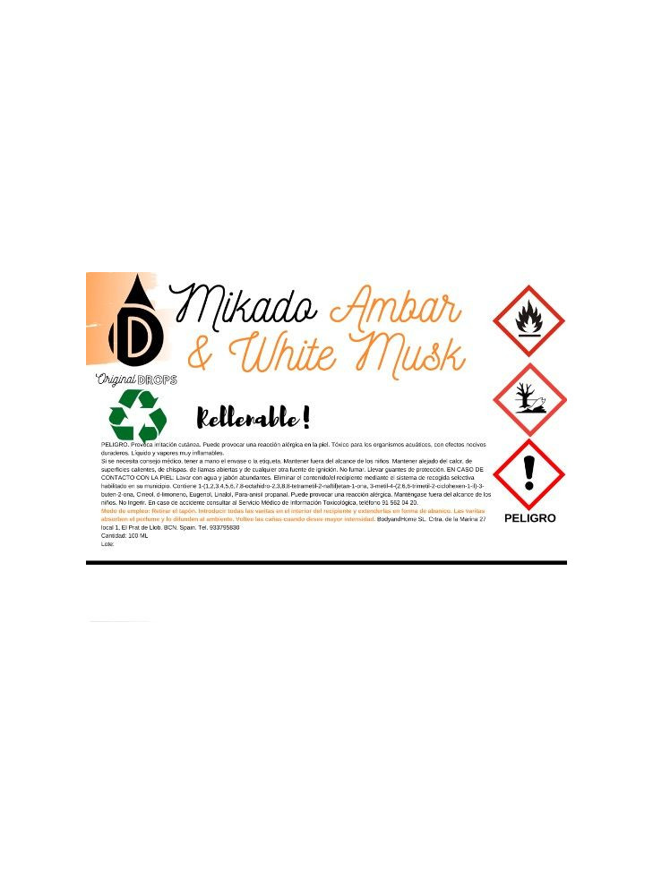 Mikado Ambar y White Musk 200ml Completo