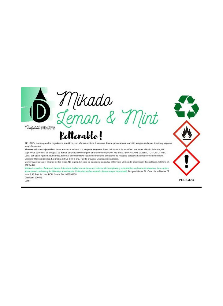 Mikado Lemon y Mint 200ml Completo