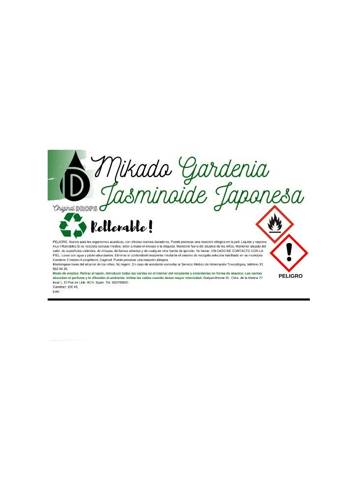 Mikado Gardenia Jasminoide Japonesa 200ml Completo