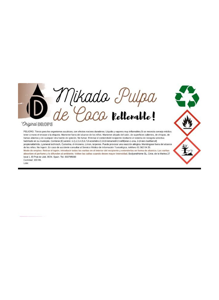 Mikado Pulpa de Coco 200ml Completo