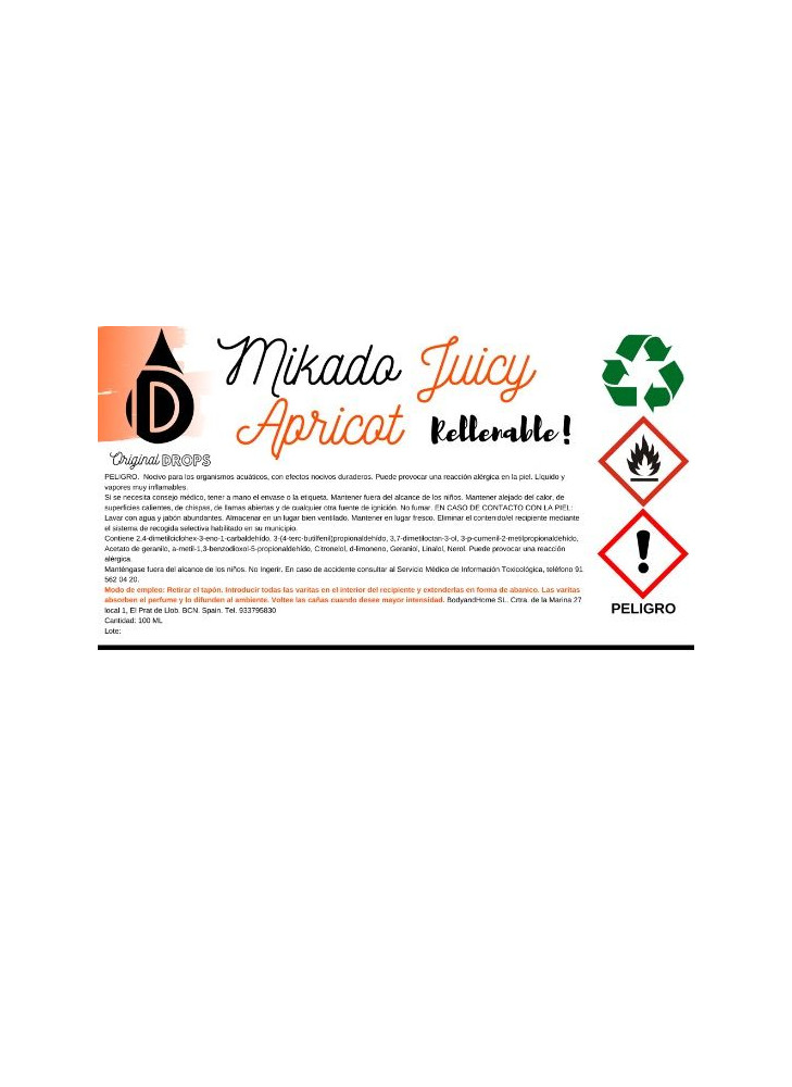 Mikado Juicy Apricot 200ml Completo